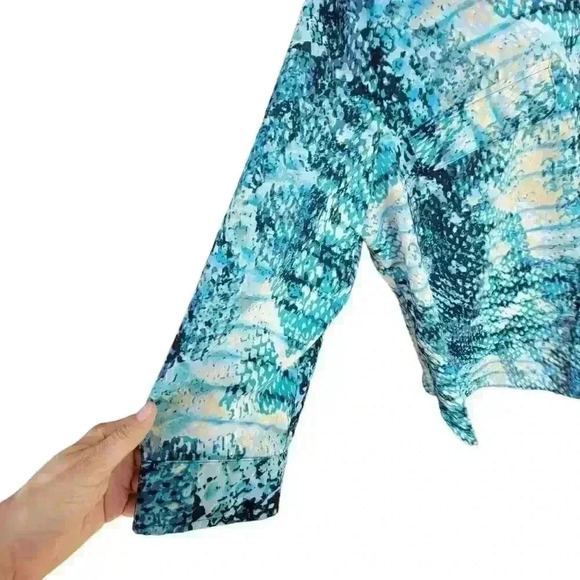 White Stag Womens Front Pockets Button Up 3/4 Sleeves Career Blouse Size XXL - Picture 4 of 10